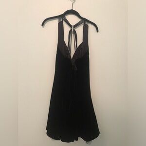 Betsy & Adam Black Velvet Dress